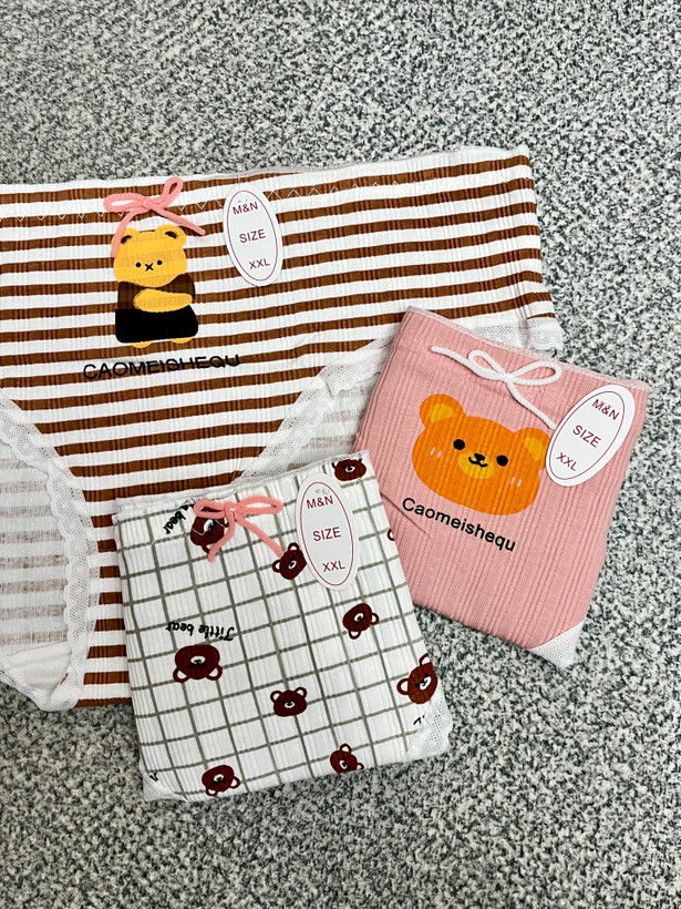 شورت زنانه عروسکی طرح تدی سایز2x